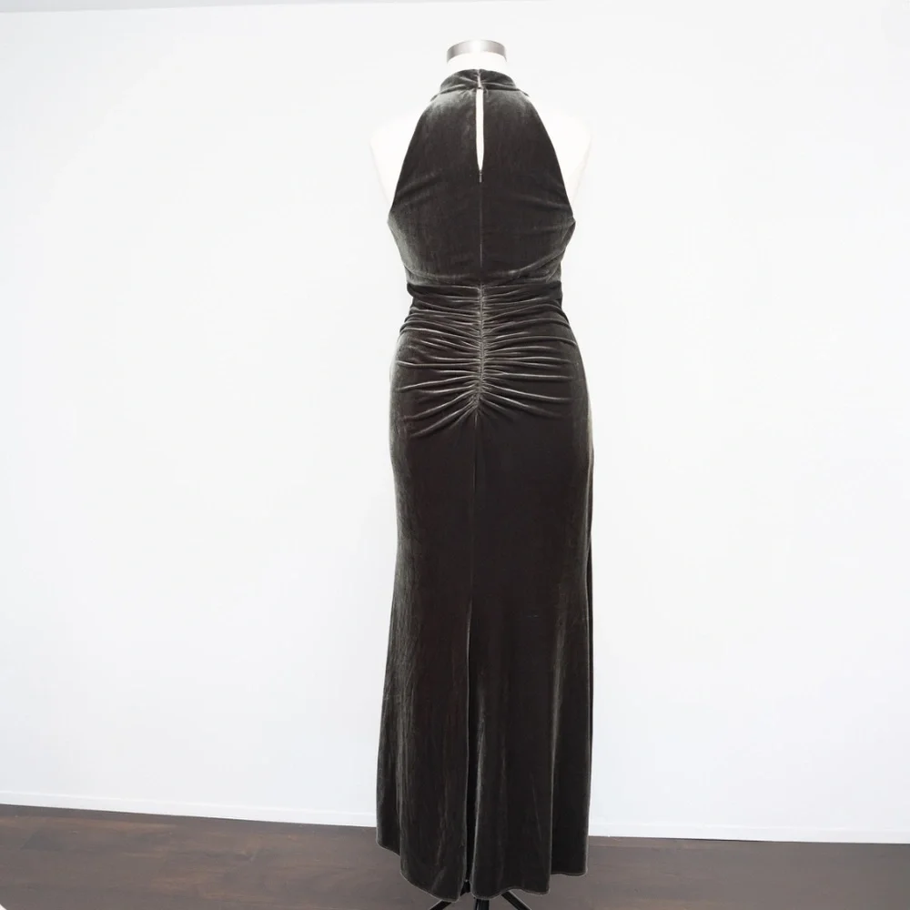 XSCAPE Evenings - “Grace” Velvet Mock Neck‎ Gown